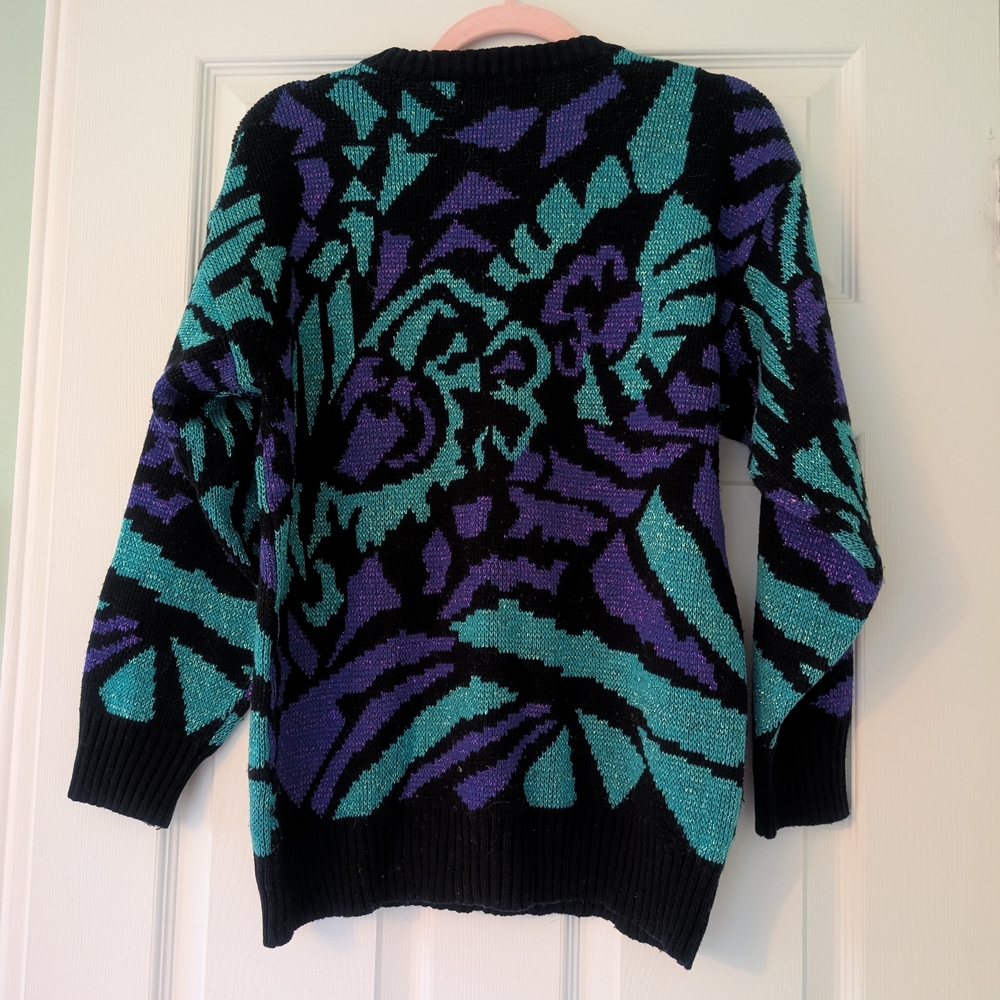 Swatch Graphic Sweater - Black, Purple, and Green - Picture 2 of 6